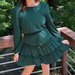 Green Long Sleeve Dress